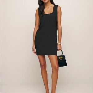 Reformation Alora Black Mini Dress